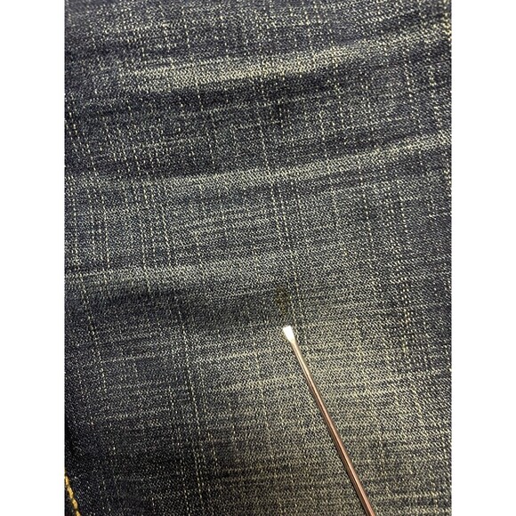 True Religion Disco Becky Big T Women's Sz 28 Yellow Rhinestone Bootcut Jeans - Picture 15 of 15